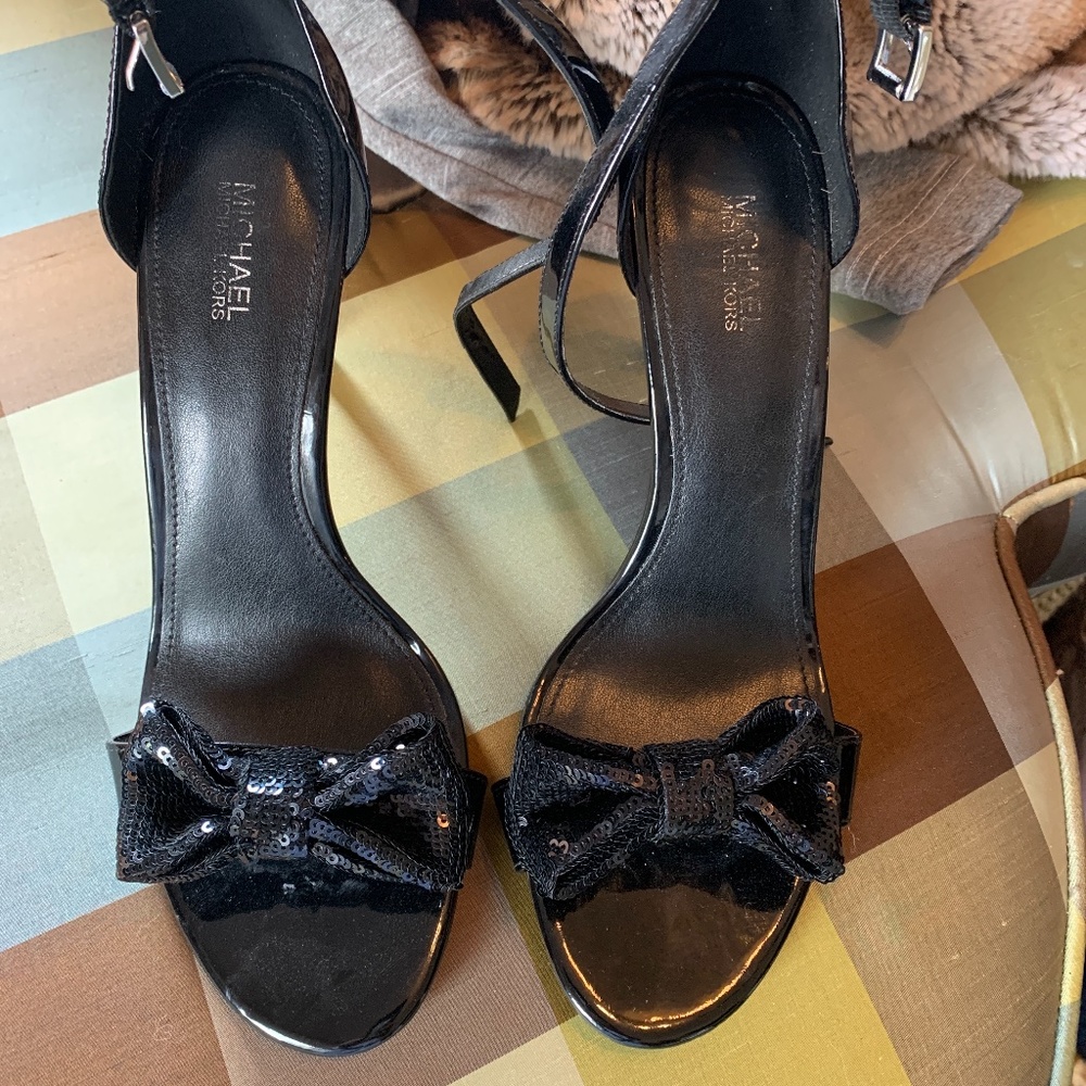 Michael Joe’s sequin bow stilettos. Worn about 6 x